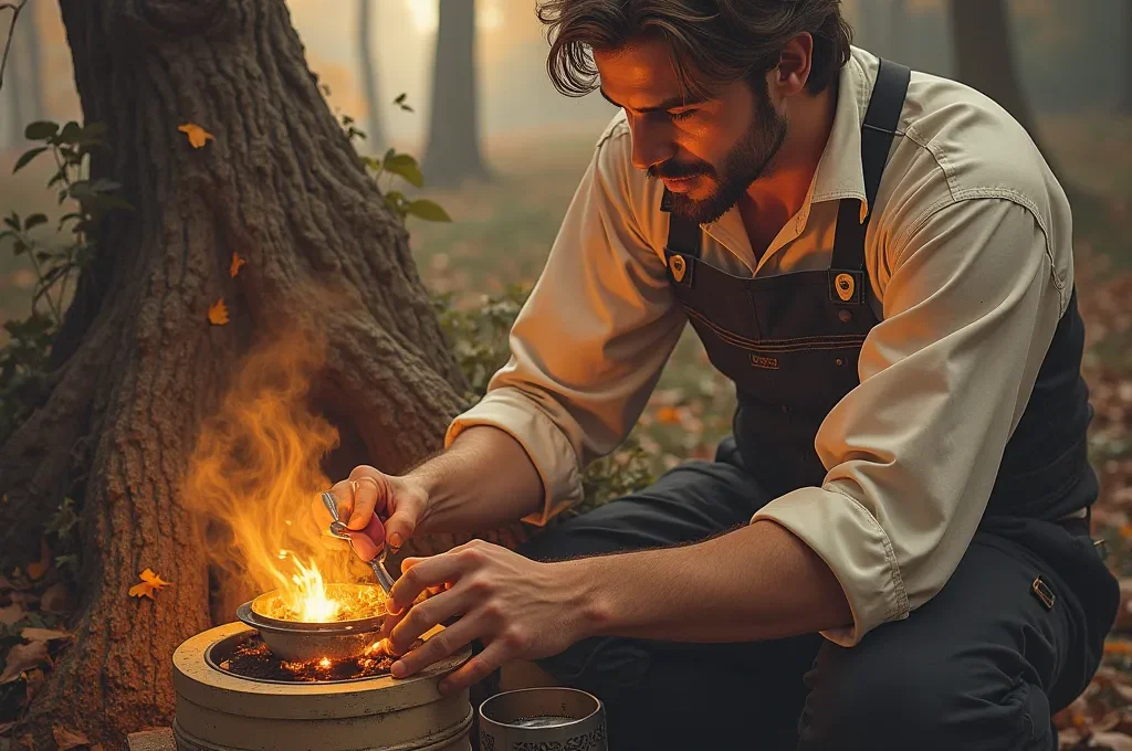 Manos sosteniendo un programa de teatro en la penumbra antes del inicio de la función