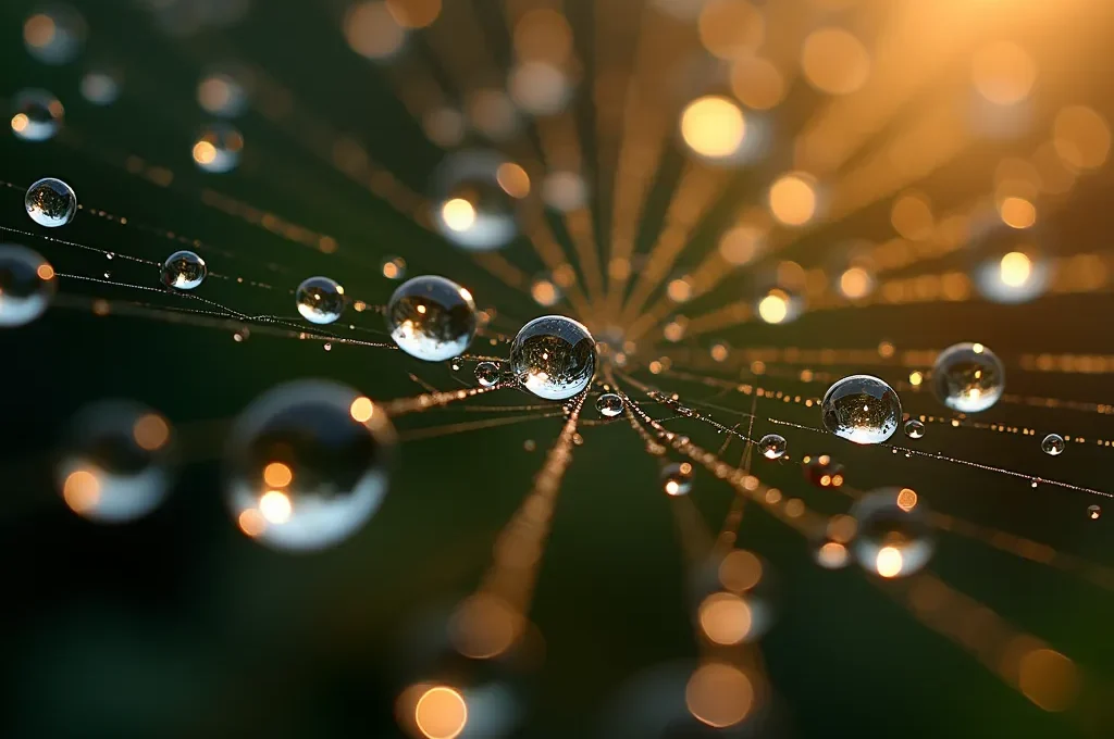 Metáfora visual del goteo informativo con elementos superpuestos y revelación gradual