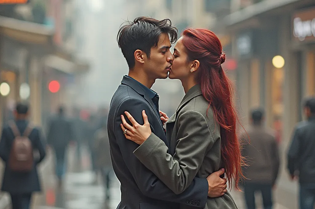 Escena de tensión cinematográfica en callejones del barrio gótico de Barcelona