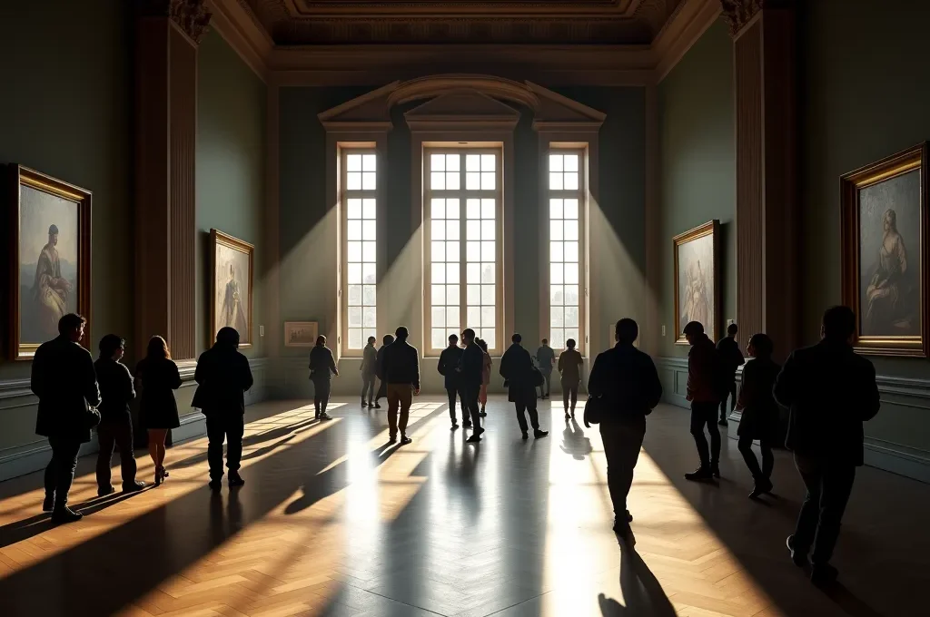 Visitantes del Museo del Prado observando Las Meninas siguiendo patrones visuales