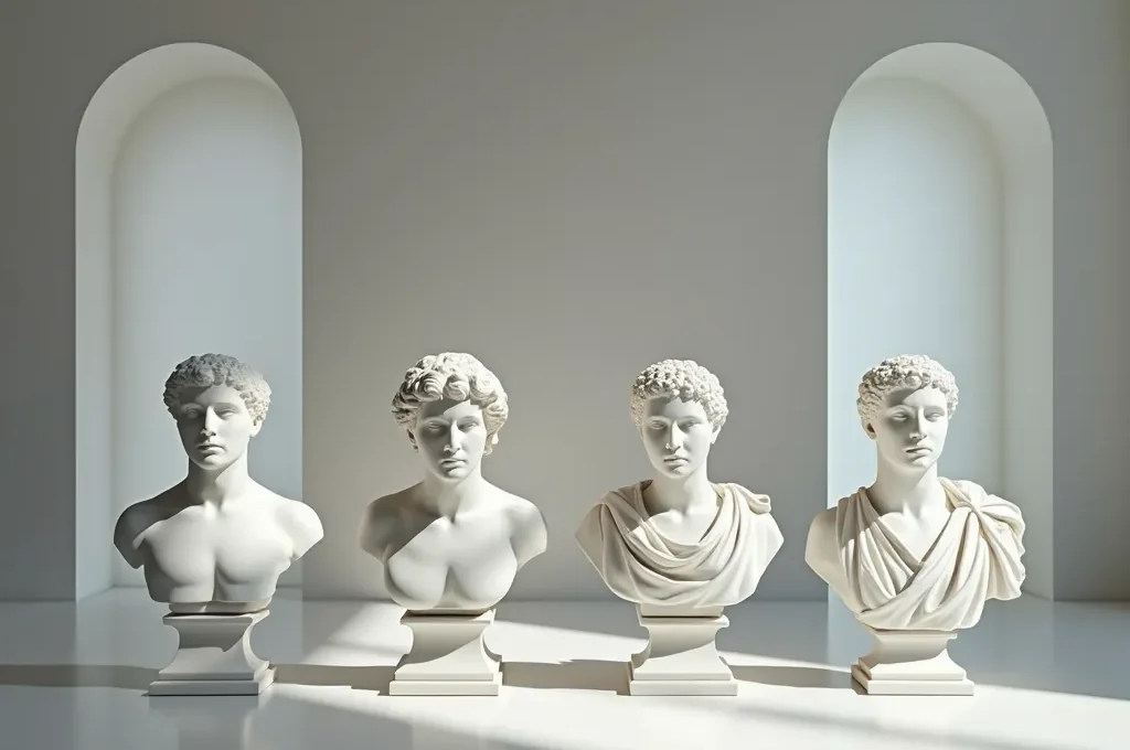 Demostración visual de diferentes tipos de iluminación sobre objetos tridimensionales