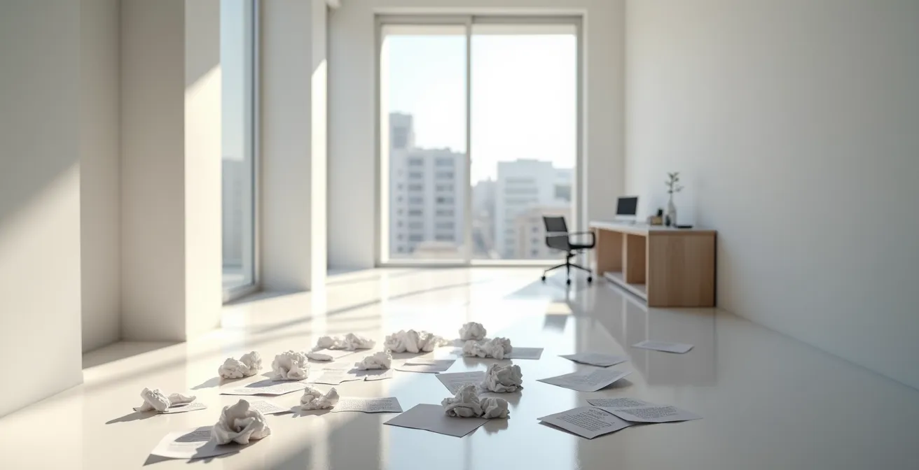 Representación visual del proceso de renovación de clichés publicitarios