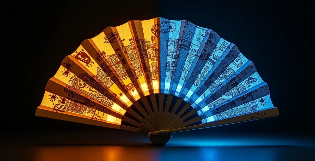 Representación visual del concepto narrativo en la fusión flamenca electrónica