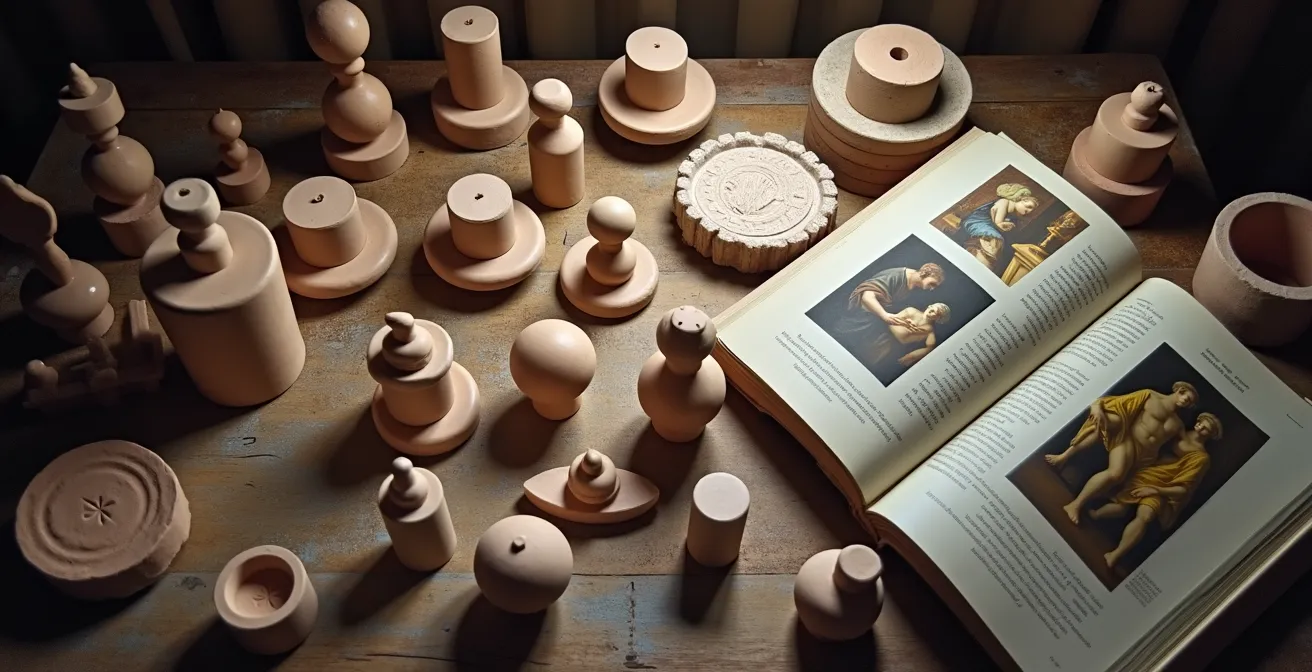 Análisis geométrico de Las Meninas mostrando cilindros, esferas y cubos subyacentes